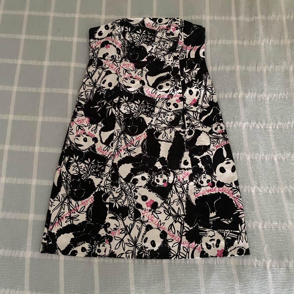 Lilly Pulitzer pandamonium strapless dress